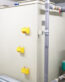 Zbiornik wewnętrzny panelowy wody pitnej PP z atestem PZH montowany w ciasnym pomieszczeniu piwnicznym przyziemiu